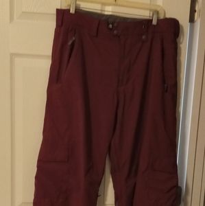 Burton Ski/ Snowboard Pants Sz Large Burgandy Snowboard Pants